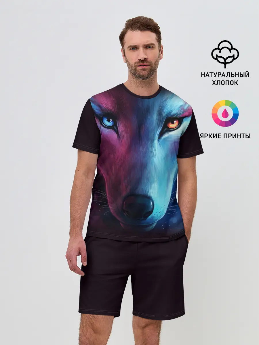 Мужской костюм с шортами / NEON WOLF | НЕОНОВЫЙ ВОЛК