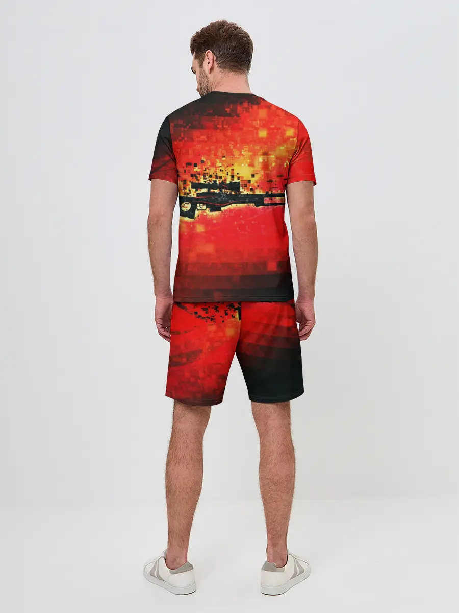 Мужской костюм с шортами / cs go:AWP:Red Line