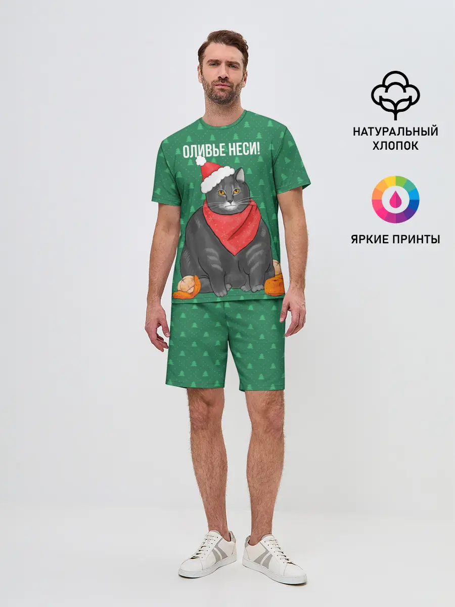 Мужской костюм с шортами / Кот хочет кушот