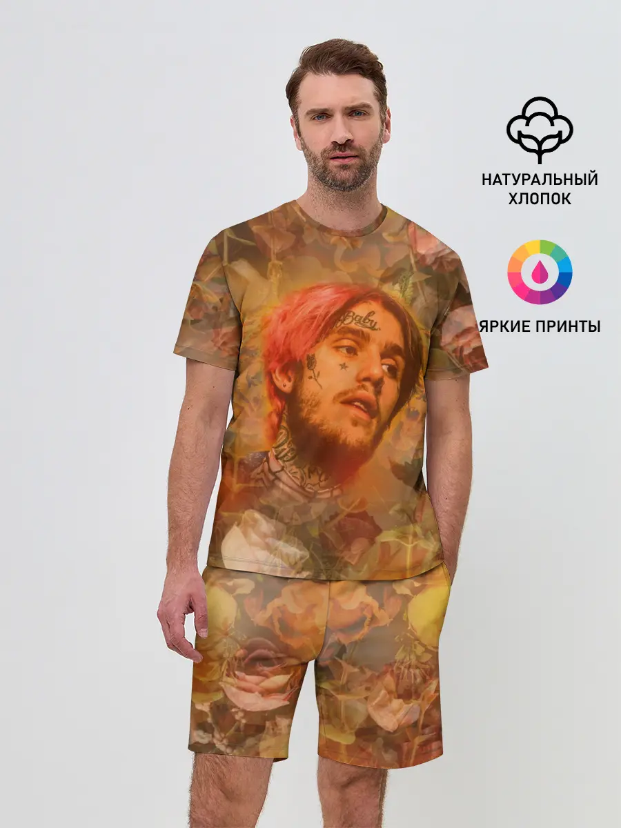 Мужской костюм с шортами / Lil Peep rose