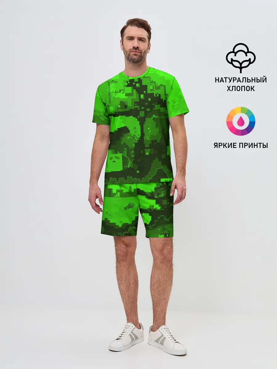 Мужской костюм с шортами / Minecraft