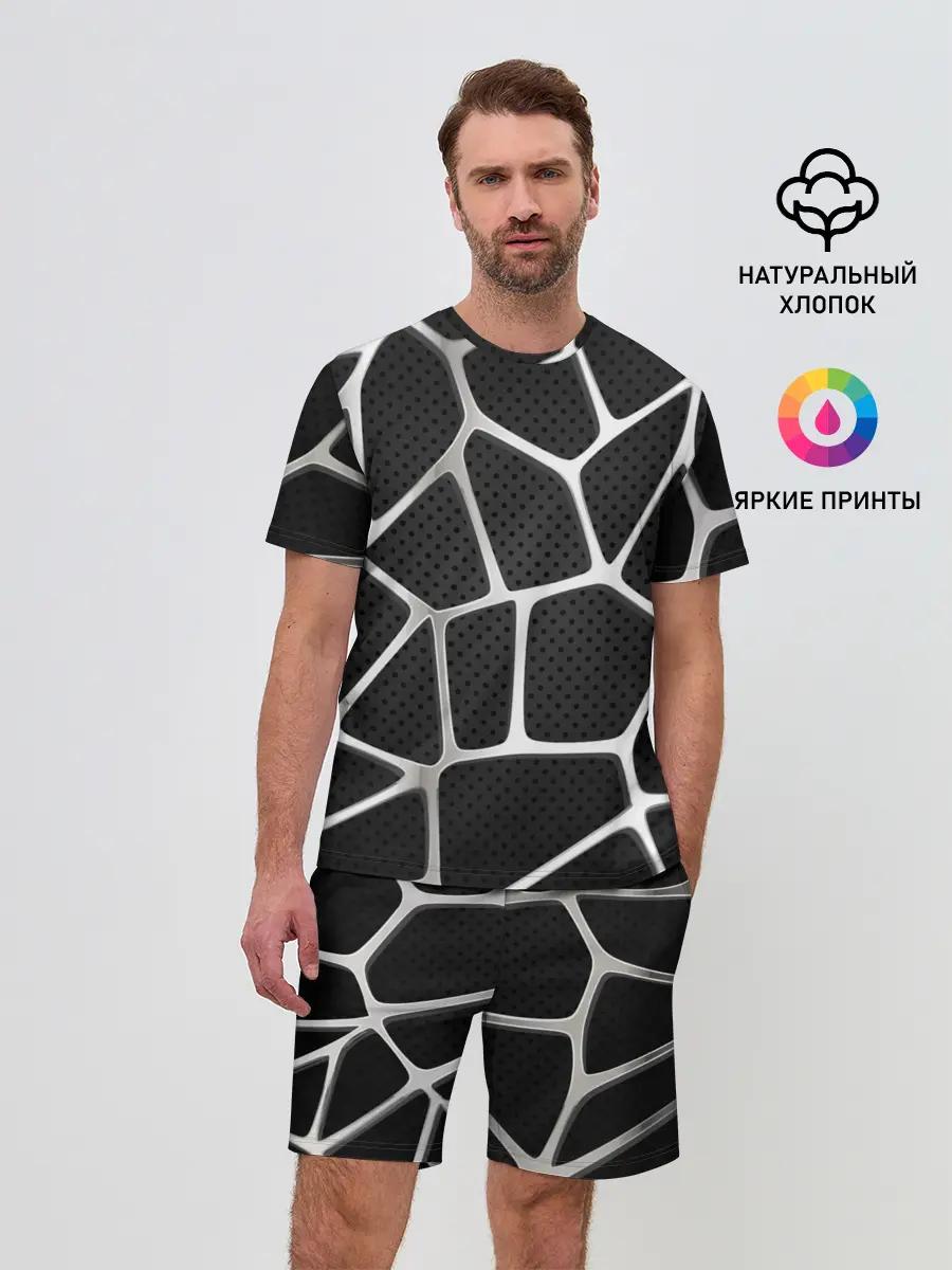 Мужской костюм с шортами / Серебряная паутина