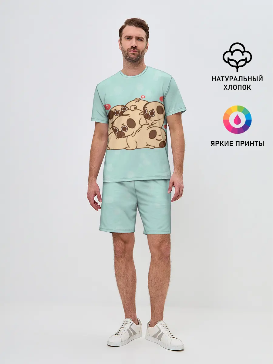 Мужской костюм с шортами / Мопсы