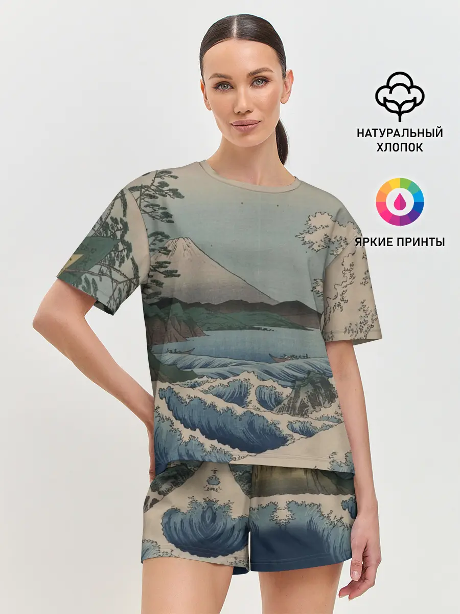 Женская пижама с шортами / Утагава Хиросигэ
