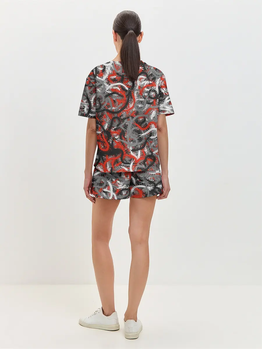 Женская пижама с шортами / Сколопендры