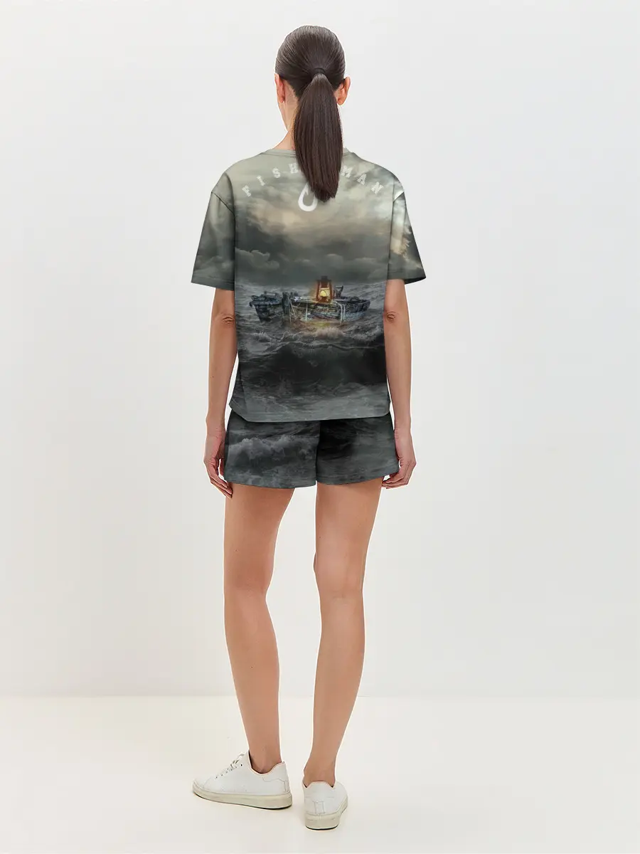 Женская пижама с шортами / Профессиональный рыбак