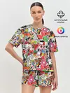 Женская пижама с шортами / Sticker Bombing