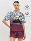 Женская пижама с шортами / Русский медведь
