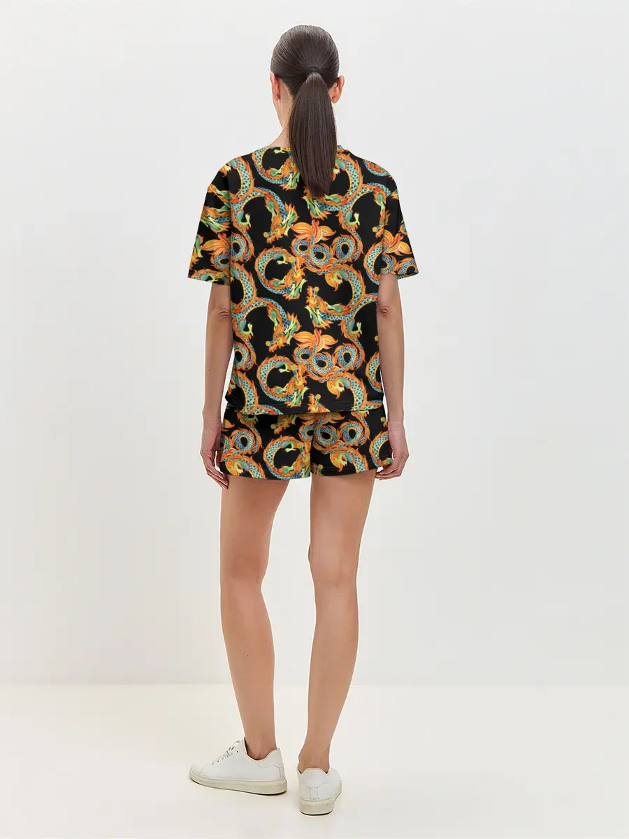 Женская пижама с шортами / Драконы