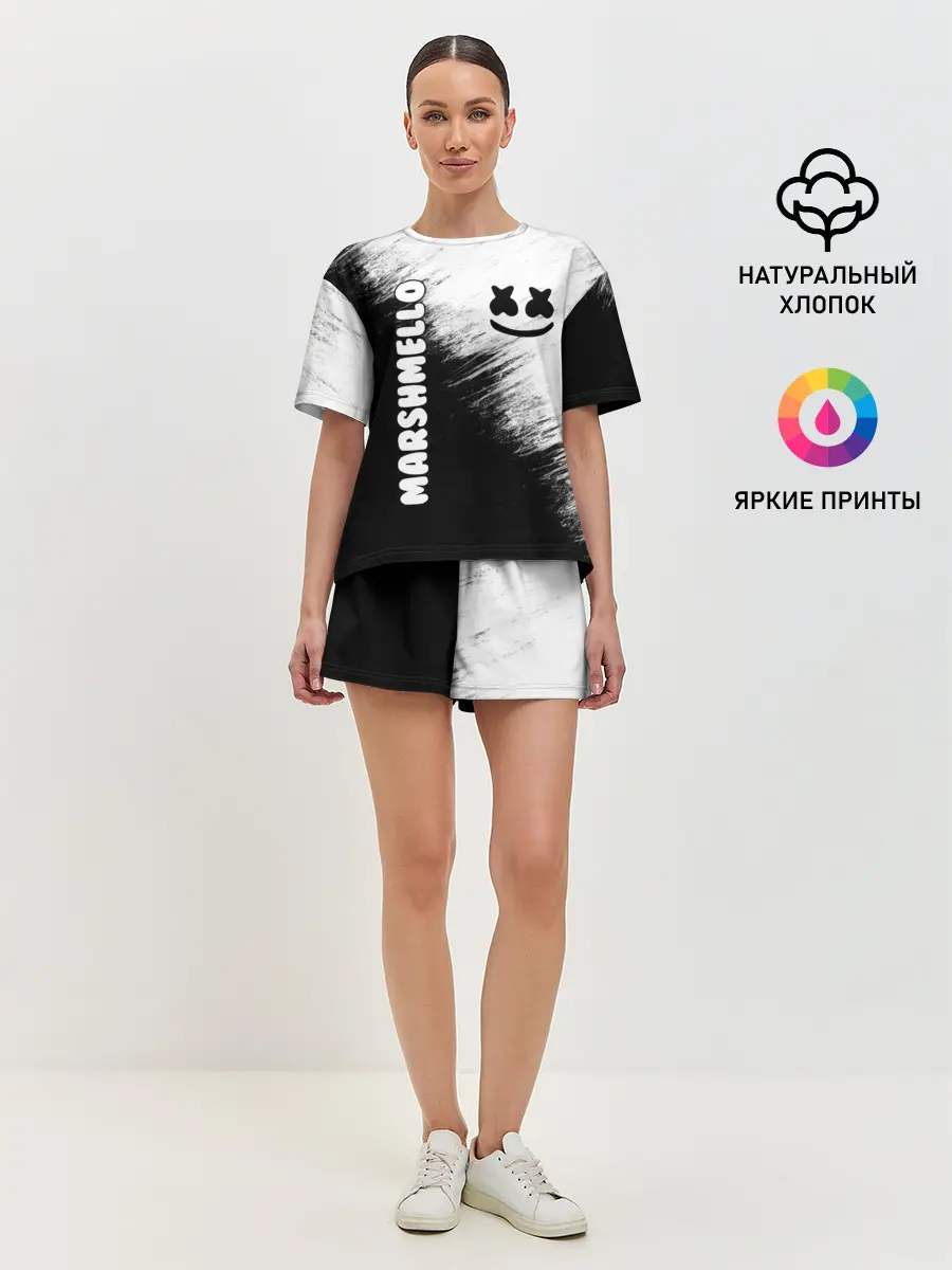 Женская пижама с шортами / Marshmello 3