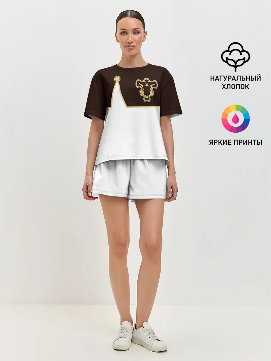 Женская пижама с шортами / Мантия Чёрный Бык