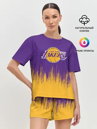 Женская пижама с шортами / LA LAKERS