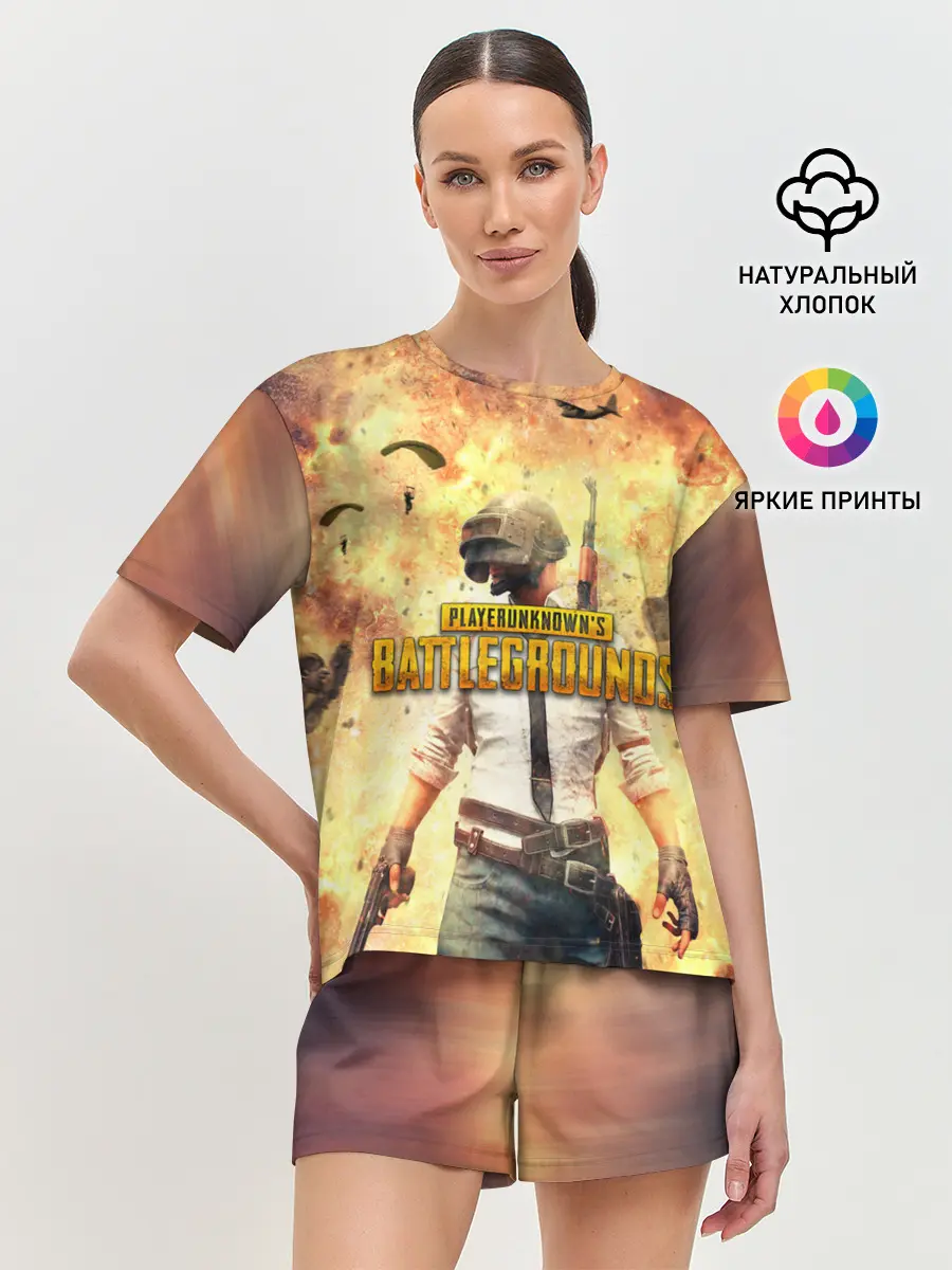 Женская пижама с шортами / PUBG BOOM