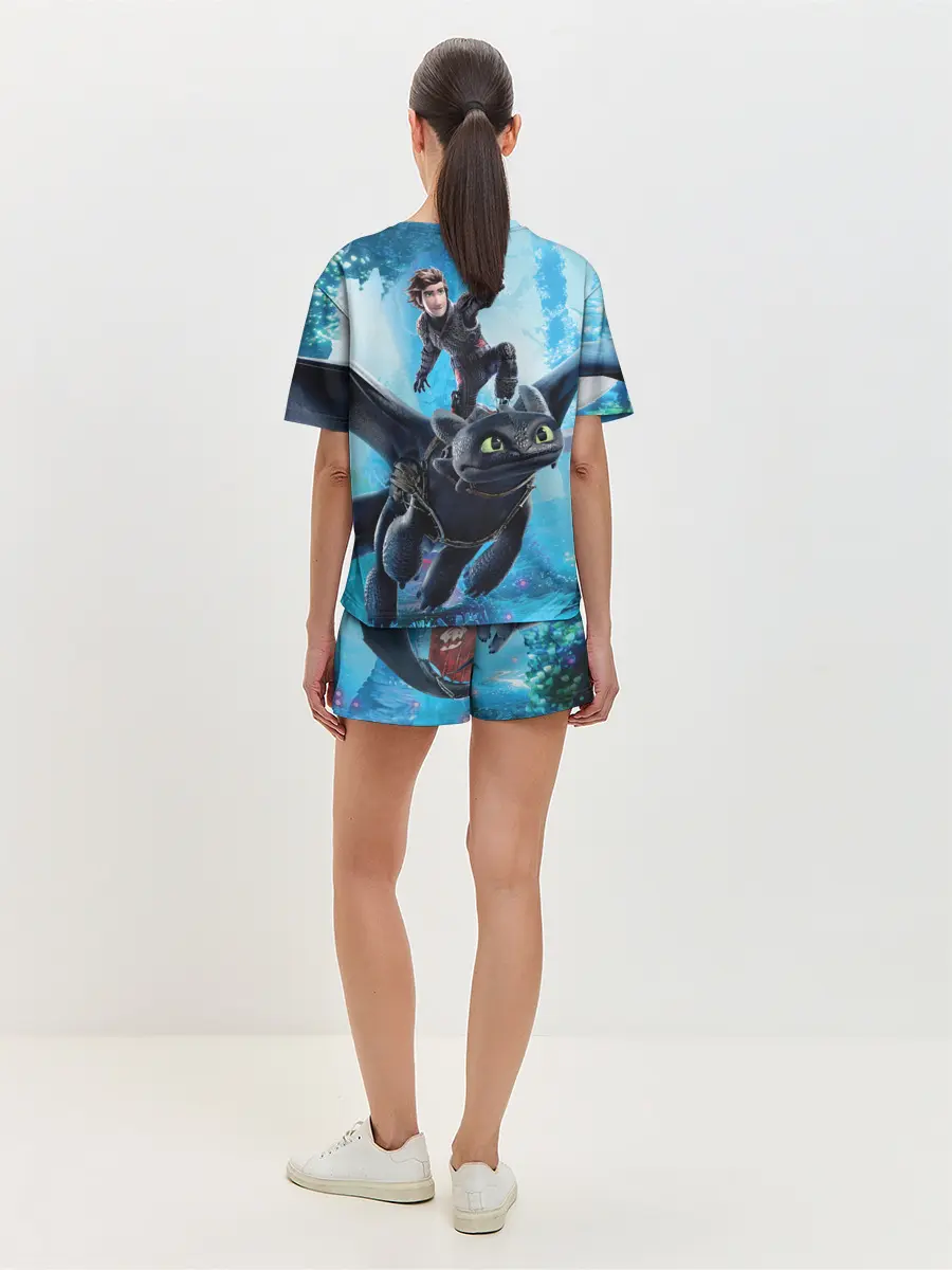 Женская пижама с шортами / Как приручить дракона 3