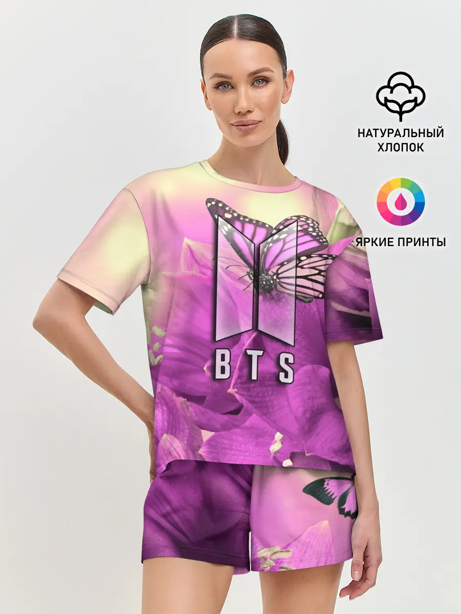 Женская пижама с шортами / BTS
