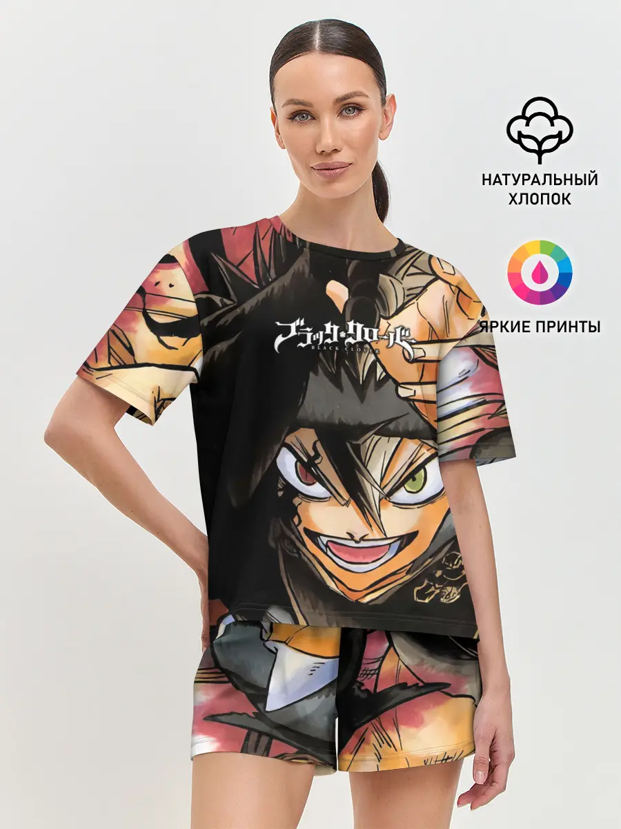 Женская пижама с шортами / Красочный арт Асты