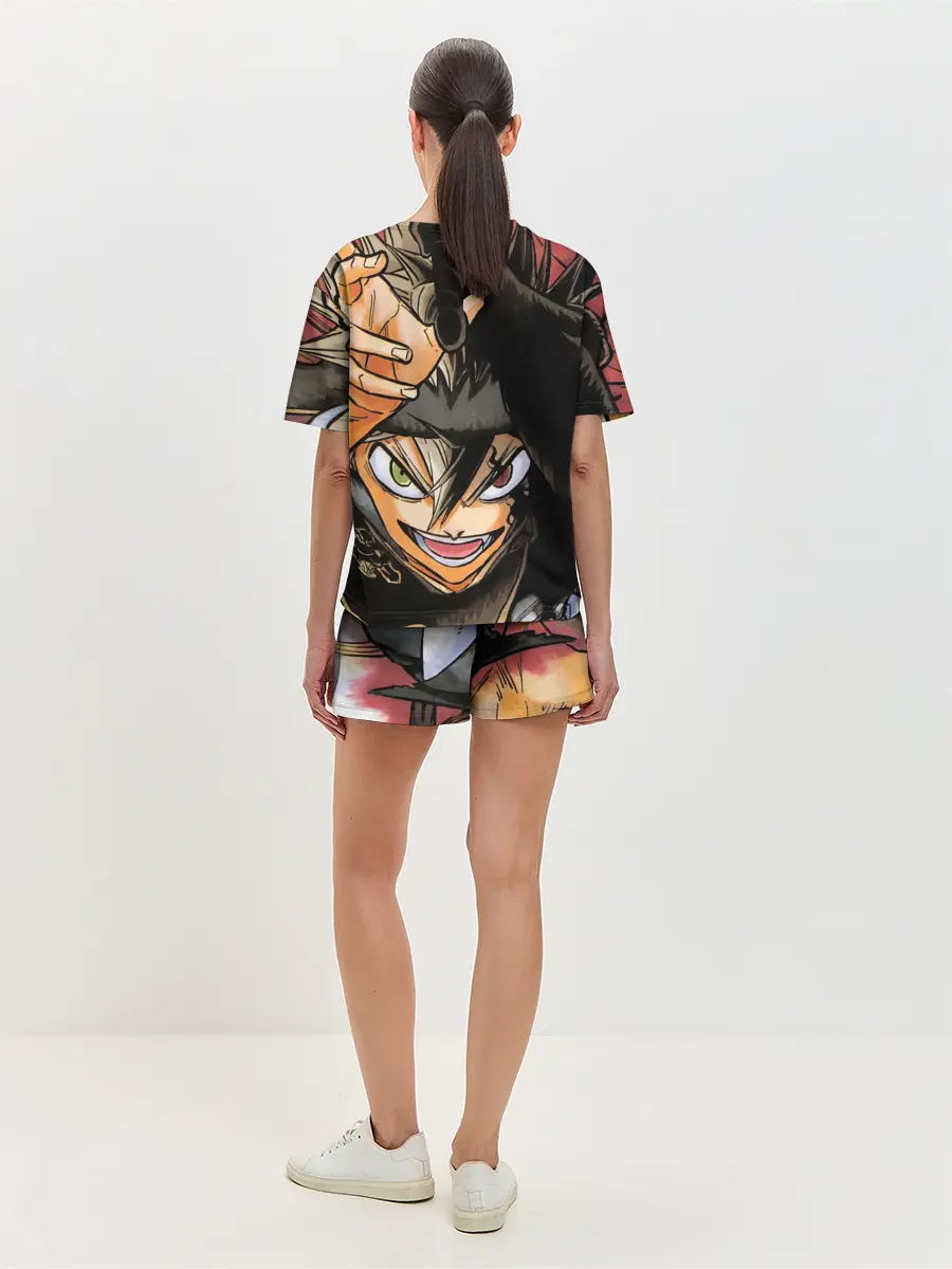 Женская пижама с шортами / Красочный арт Асты