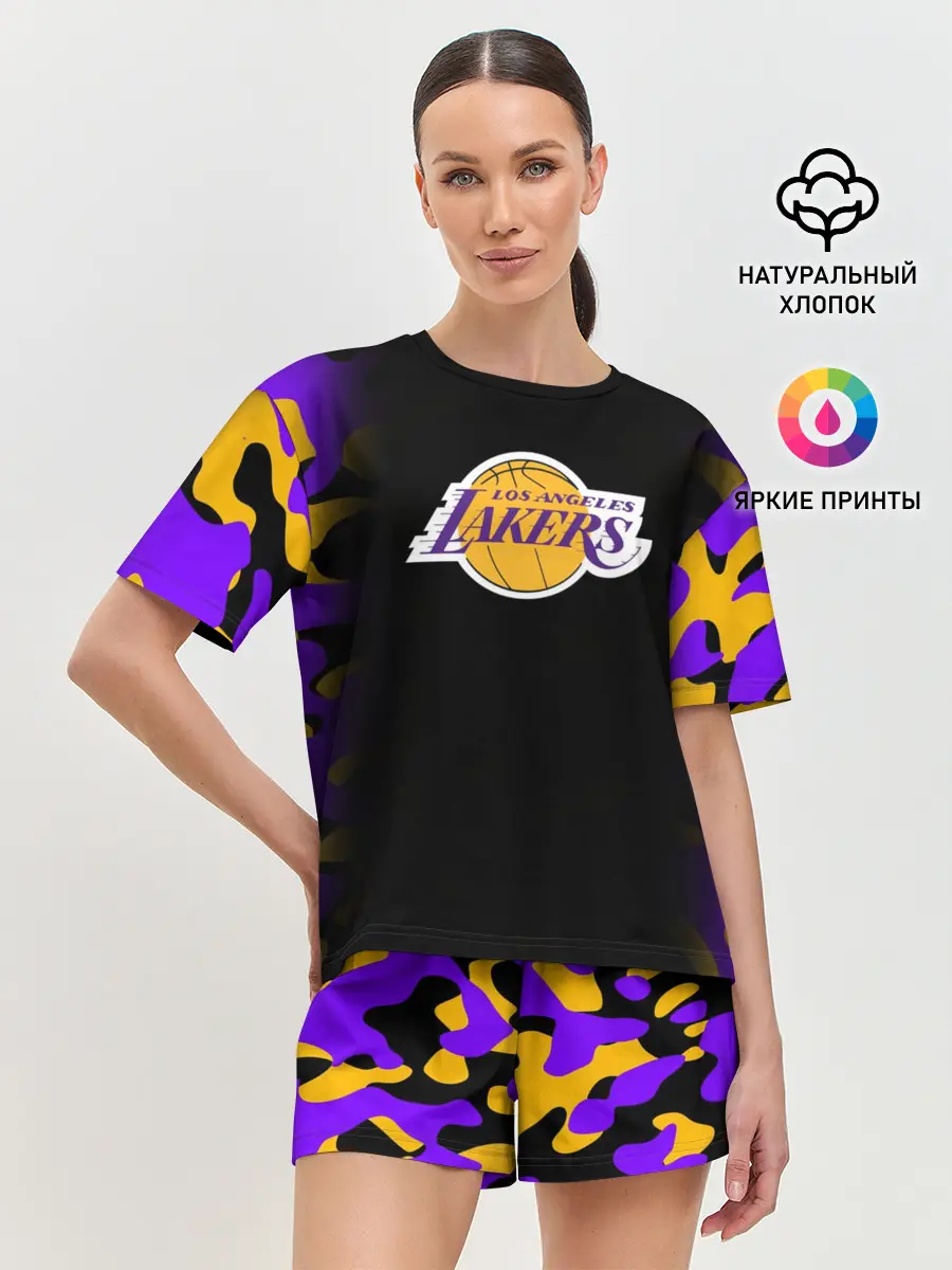 Женская пижама с шортами / LA LAKERS