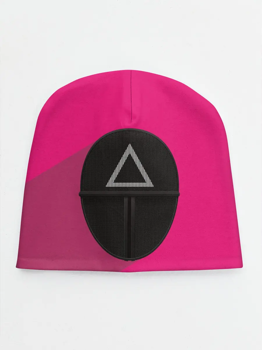 Детская шапка / ИГРА В КАЛЬМАРА МАСКА ТРЕУГОЛЬНИК С ТЕНЬЮ