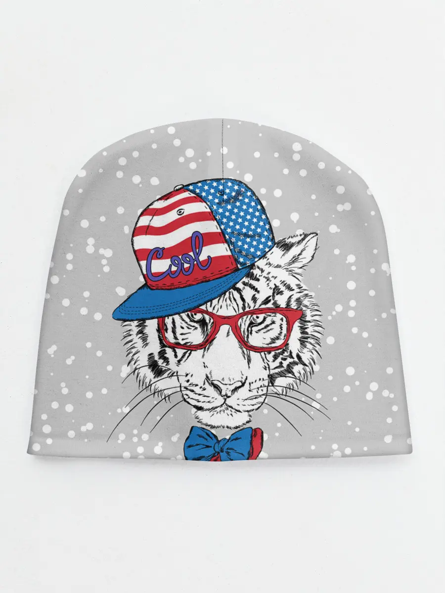 Детская шапка / Крутой белый тигр