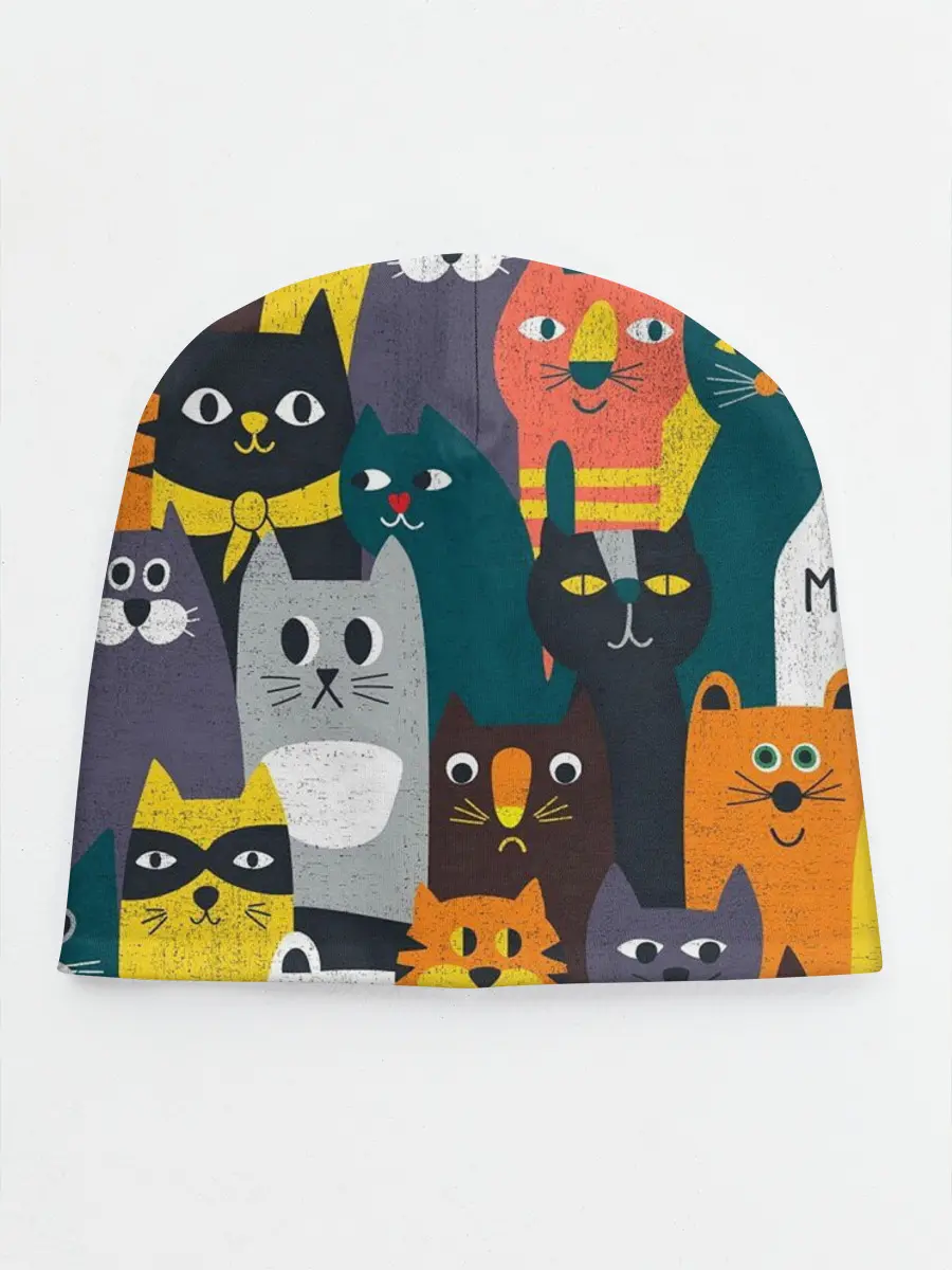 Детская шапка / крутые коты