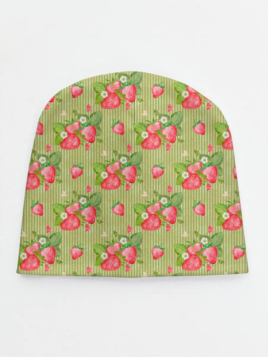 Детская шапка / Клубничка паттерн