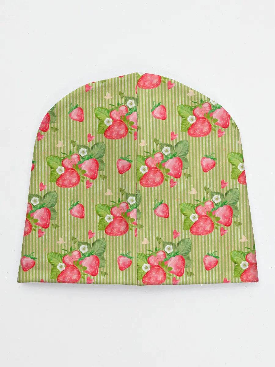 Детская шапка / Клубничка паттерн