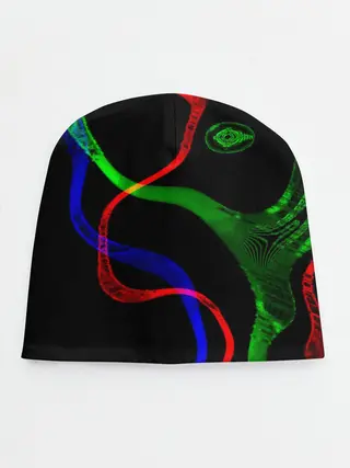 Детская шапка / Неоновый хаос 3D/Neon chaos 3D