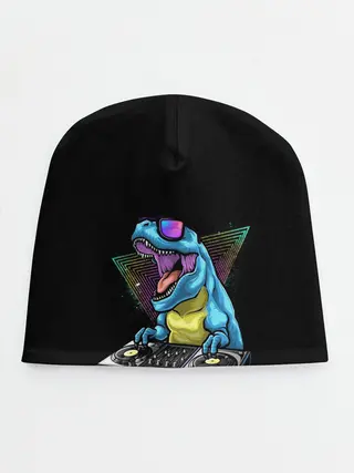 Детская шапка / Динозавр ди-джей