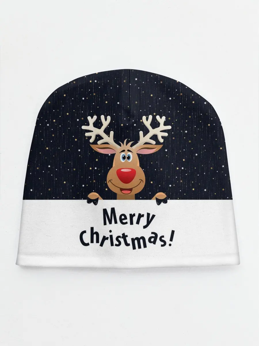 Детская шапка / Новогодний Оленёнок Рудольф