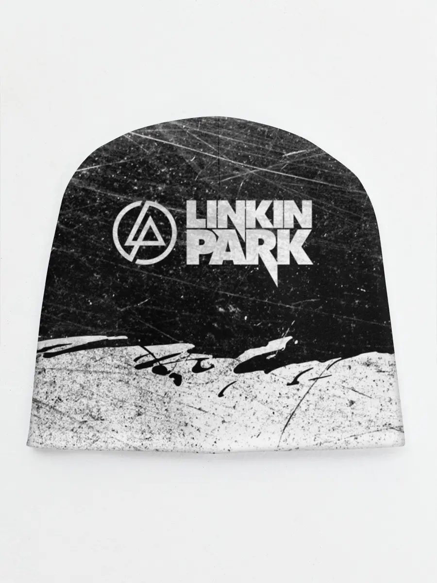 Детская шапка / Линкин Парк Лого Рок ЧБ | Linkin Park Rock
