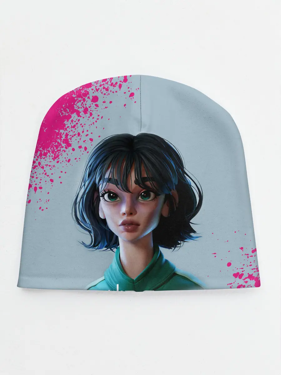 Детская шапка / 067 | Розовые брызги