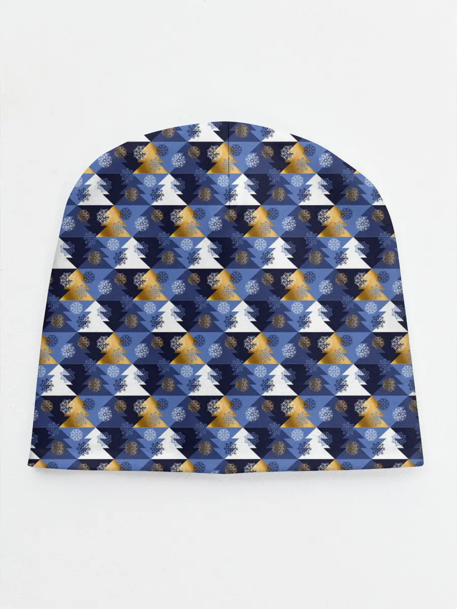 Детская шапка / Ёлочки - Снежинки