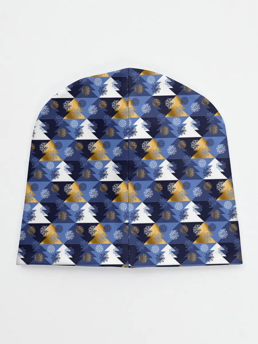 Детская шапка / Ёлочки - Снежинки