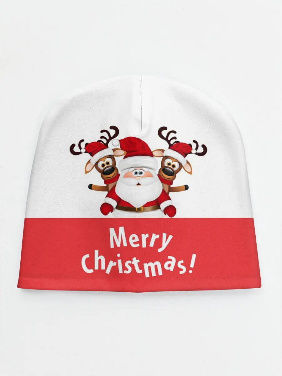 Детская шапка / Санта с 2 Оленями