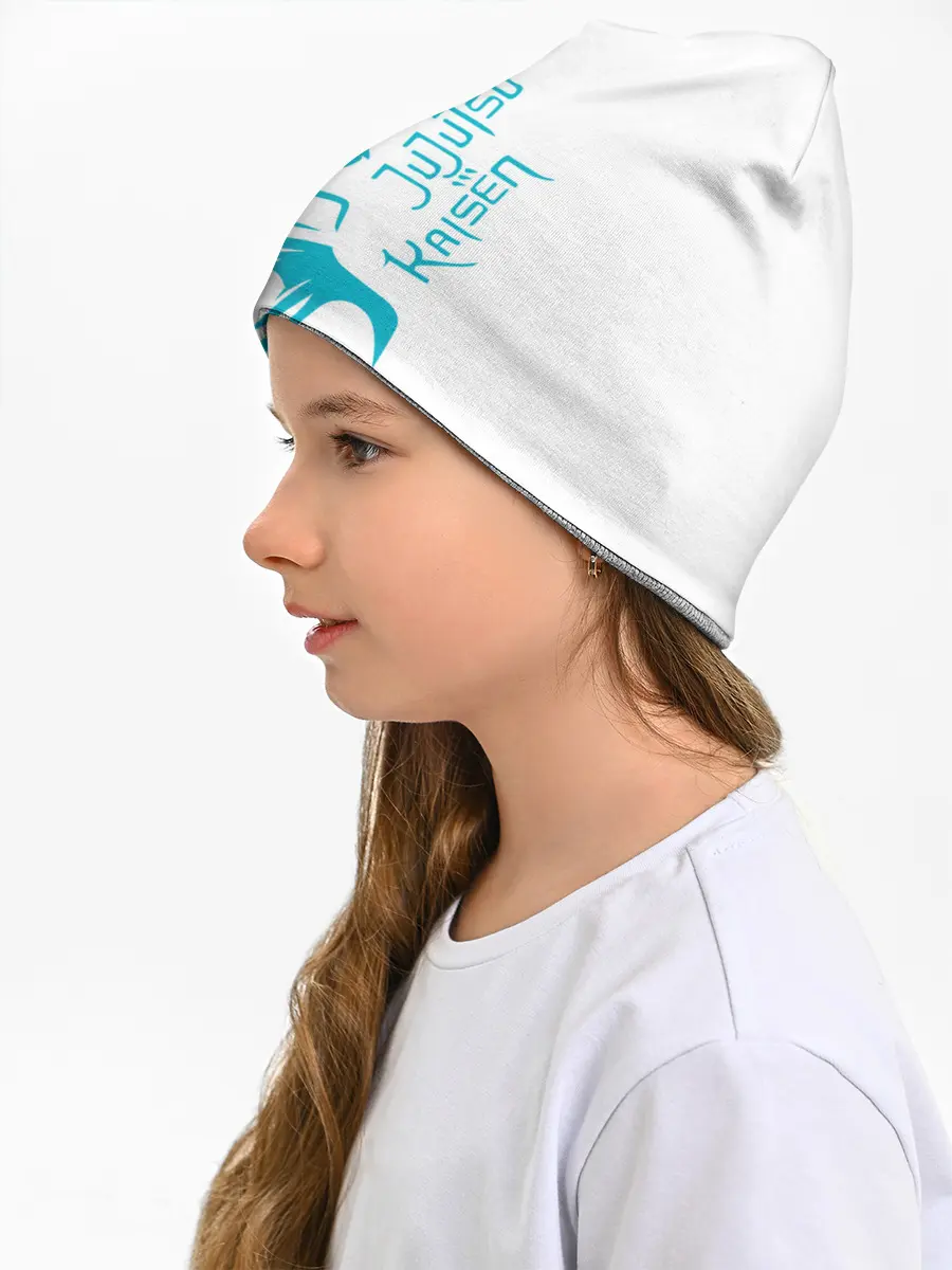 Детская шапка / Годжо Сатору бирюзовый Магическая битва