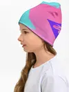 Детская шапка / Розово-голубой градиент