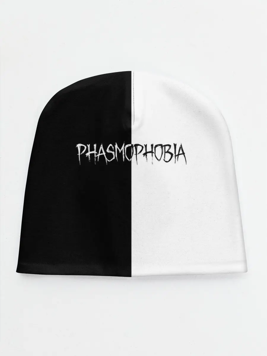 Детская шапка / Phasmophobia logo ч/б
