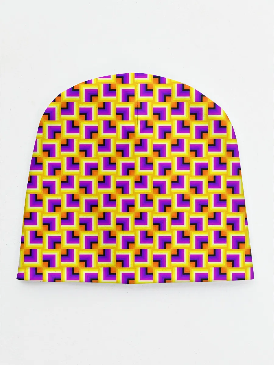 Детская шапка / Фон с квадратами