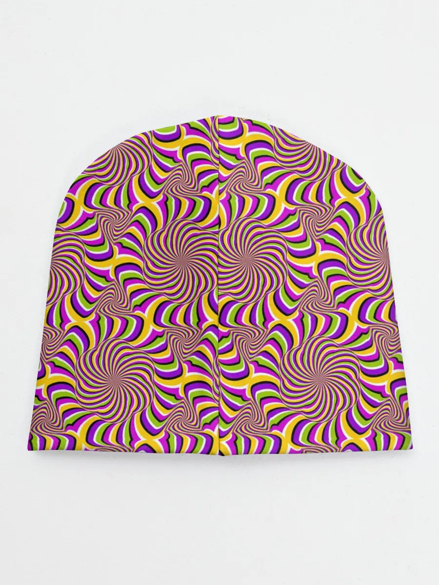 Детская шапка / Желто-фиолетовая иллюзия вращения
