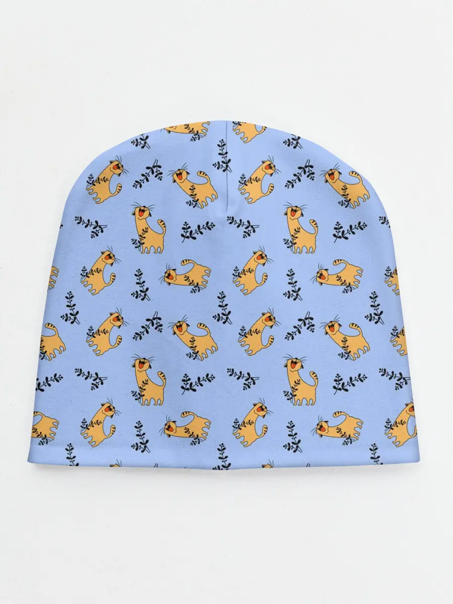 Детская шапка / Радостный кот