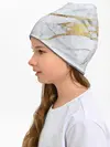 Детская шапка / Золото на белом