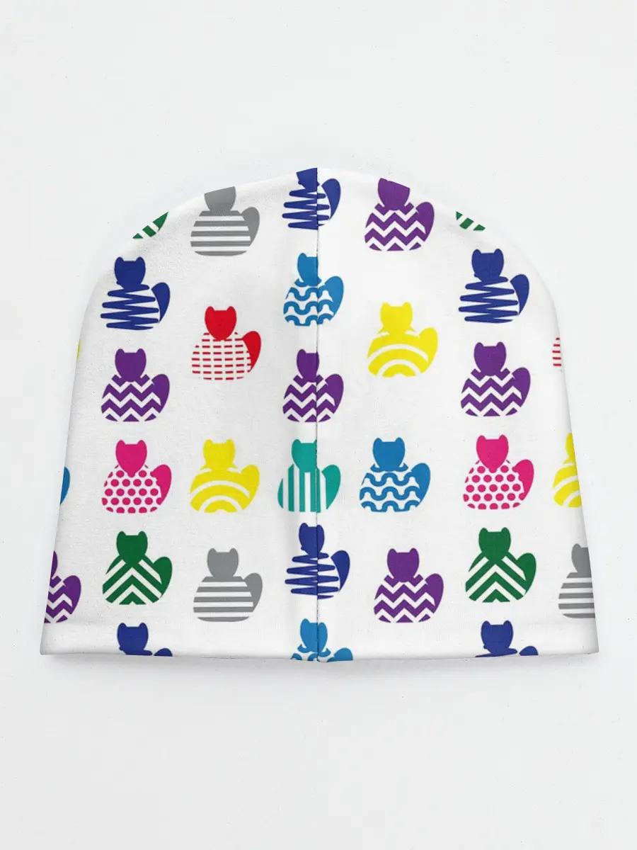 Детская шапка / Узор из котов