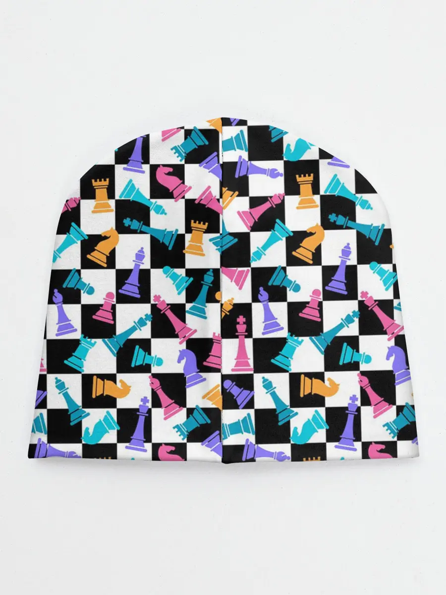 Детская шапка / Разноцветные Шахматные Фигуры