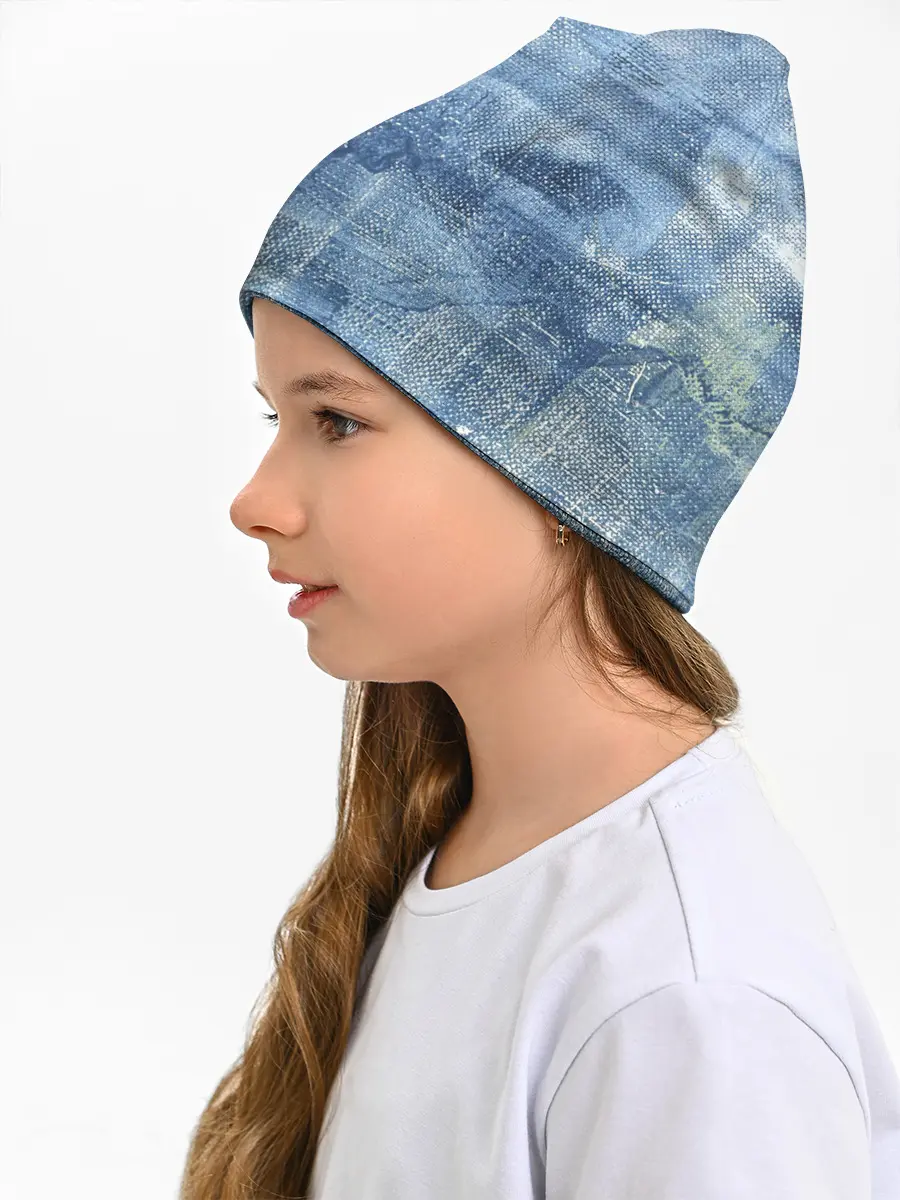 Детская шапка / Джинсовые мазки