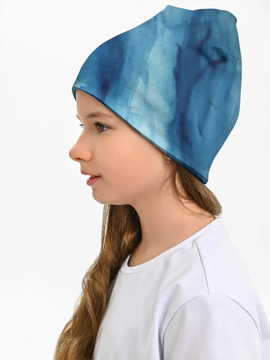 Детская шапка / Голубой мрамор