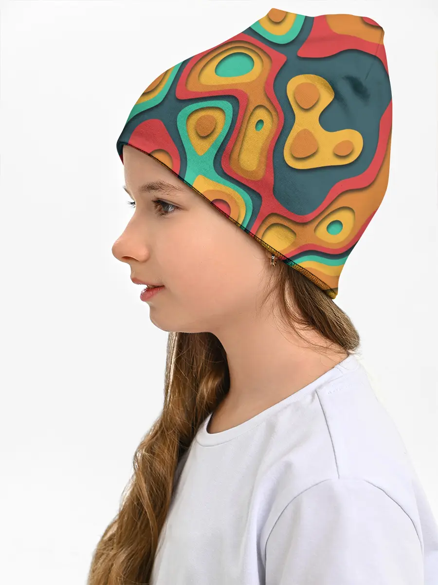 Детская шапка / 3D узор Color