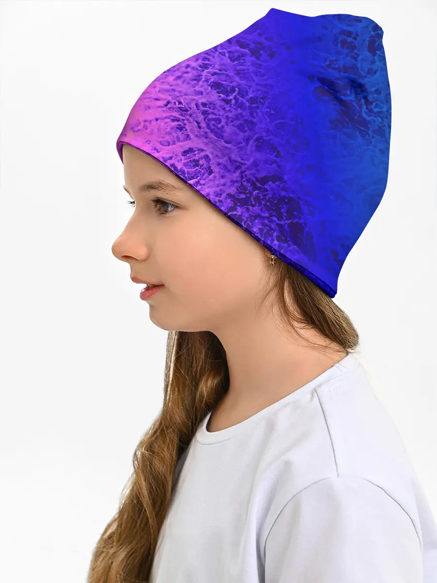 Детская шапка / Абстрактный пурпурно-синий