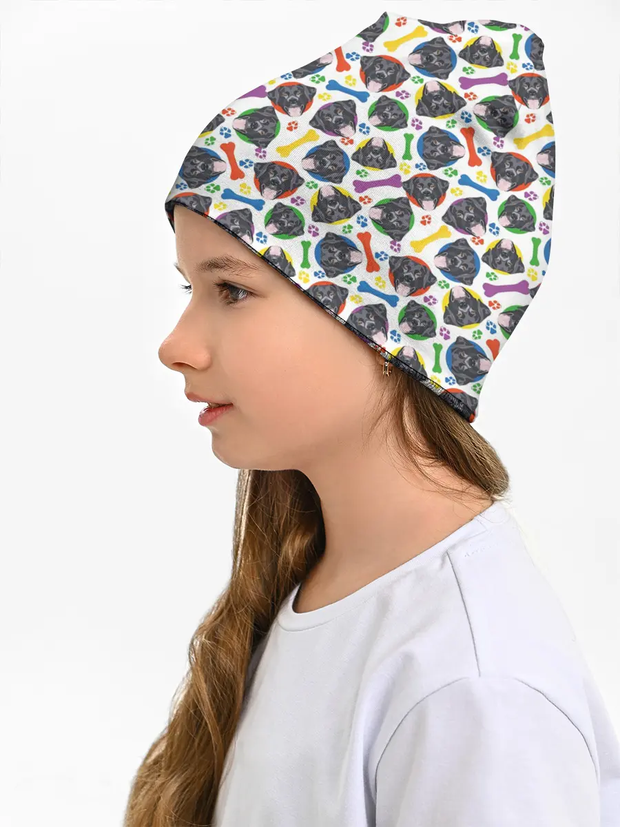 Детская шапка / Чёрный Лабрадор