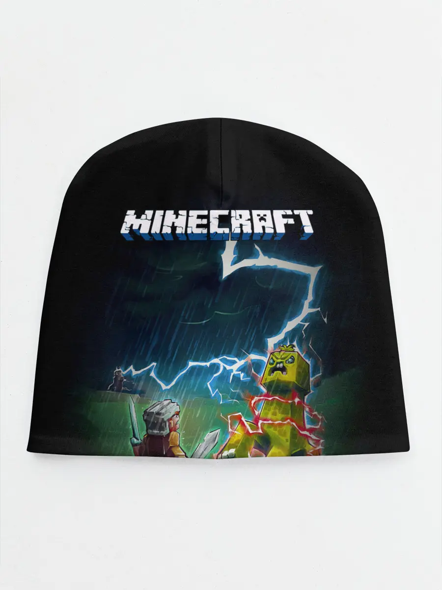 Детская шапка / Бой Стива с Крипером под ударом молнии